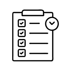 Poster - Checklist clipboard task management vector icon for business and project planning and to do list management 