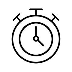 Poster - Stopwatch timer icon vector illustration for time management and sport activities measurement tool