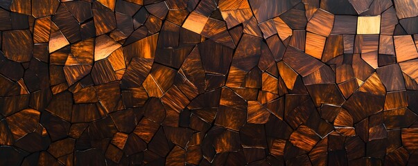 Poster - An elegant mosaic of warm hues with shimmering textures, perfect for backgrounds and artistic designs.