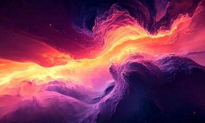 Poster - Spectacular Abstract Galaxy Nebula with Vibrant Colors for Cosmic Backgrounds