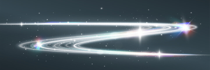 Wall Mural - shining magical wavy light lines. magical elements templates for illustration.