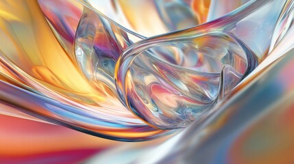 Poster - Dynamic swirls of color and light abstract art digital creation vibrant environment close-up view visual harmony