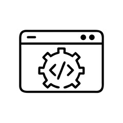 web development icon flat vector