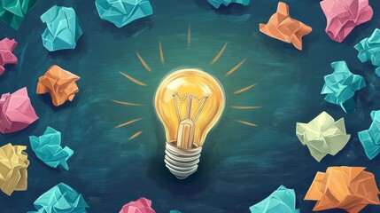 Poster - Innovative ideas sparked creative space digital art idea generation abstract inspiration