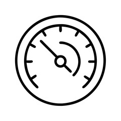 Poster - Gauge speedometer icon vector illustration showing measurement performance and dashboard indicator design