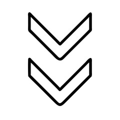Poster - Chevron down arrow vector icon illustration for web design ui ux interface and graphic design projects use 