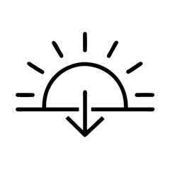 Poster - Sunset download icon vector graphic illustration for web design and mobile apps minimal style flat design 