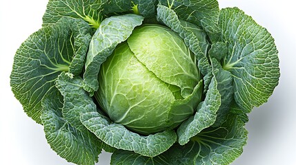 Poster - Fresh and Crisp Green Cabbage Captured in a Natural Light Setting for Healthy Dishes : Generative AI