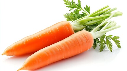 Poster - Vibrant Fresh Carrots with Green Leaves Perfect for Healthy Cooking : Generative AI