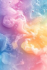 Poster - Abstract pastel colored background of soap suds mixing with water