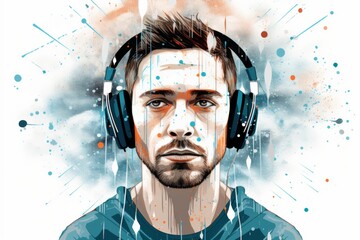 Poster - Exploring the impact of music on emotions and perceptions through soft color backgrounds
