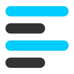 Horizontal Left Align Flat Icon