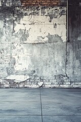 Leinwandbilder - Old brick wall with damaged plaster in an abandoned building