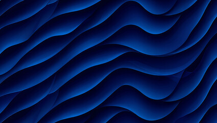 Poster - Gentle waves of deep blue intertwine, creating a captivating pattern that evokes calmness and tranquility. Ideal for backgrounds and design elements
