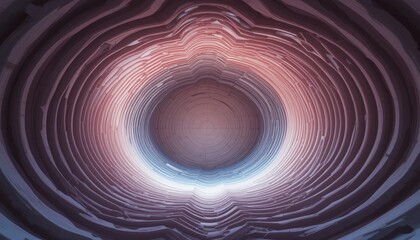 Poster - Exploring the depths of circular patterns abstract space digital art surreal environment aerial view conceptual design for visual impact