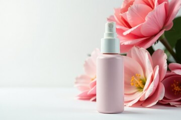 Wall Mural - bright white studio setting, showcasing beauty item details, beauty, detail
