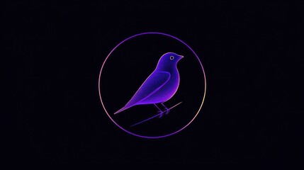 Poster - Abstract stylized bird graphic design, possible for website background or app icon