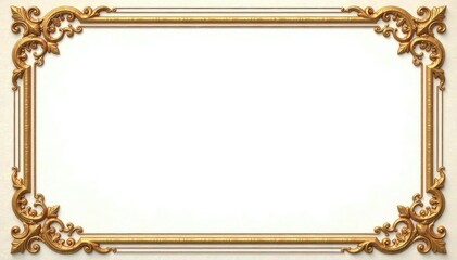 Canvas Print - Crisp white background showcasing a Roman-style ornate border, background, stock, illustration