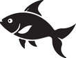 © pishu Studio - vector illustration of fish Set of Cute Fishes  silhouette