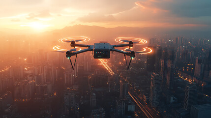 Poster - An AI powered system enhancing autonomous drone delivery by analyzing real time weather, traffic, and parcel data