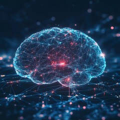 Poster - Connected Brain Network: AI, Neural Pathways, and Innovation Concept