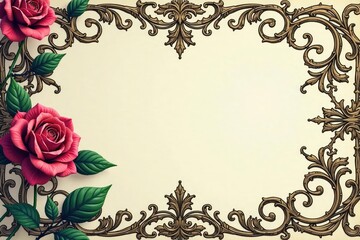 Wall Mural - Intricate woven floral damask, elegant swirls & leaves , botanical, tapestry, interior