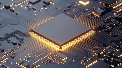 Poster - Close-up view of electronic circuit board details