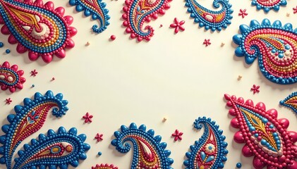 Wall Mural - Subtle paisley motif, seamlessly integrated, soft color palette , background, wallpaper, motif