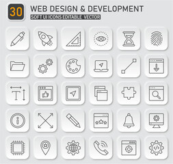 Poster - Comprehensive Collection of Soft UI Icons for Web Design and Development Projects