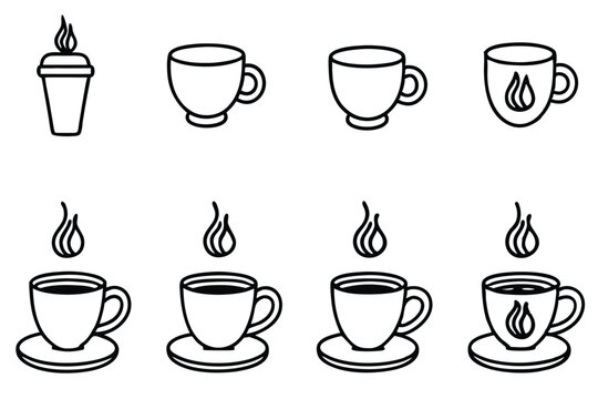 Espresso Line Art Unique Artwork for Coffee Lovers Illustration