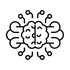 Poster - Artificial intelligence brain machine learning neural network technology innovation vector icon design