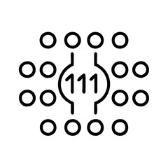 Poster - Abstract geometric pattern with circles and the number one hundred eleven vector design element isolated