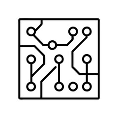 Poster - Circuit board design vector illustration for electronics engineering and technology projects design 