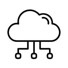 Poster - Cloud computing network diagram vector illustration for data storage and connection technology 