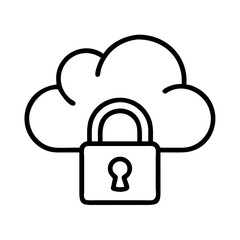 Poster - cloud security icon data protection and privacy concept for secure data storage online network