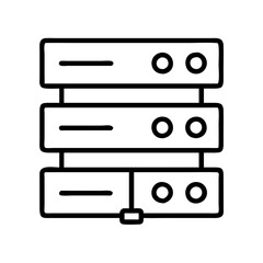 Aufkleber - Server rack data center hosting database storage network technology it infrastructure mainframe system icon vector