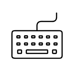 Fototapete - Find keyboard vector graphic for computer input device and technology hardware with key outline icon design