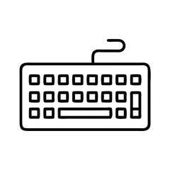Poster - Keyboard vector illustration for computer input device and peripheral equipment design and technology concept