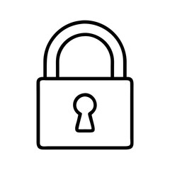 Poster - Lock security icon vector illustration for privacy and protection with keyhole for safe access 