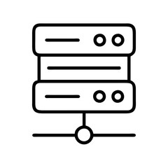 Poster - Server data storage network database hosting cloud computing system icon vector illustration x