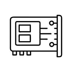 Poster - oscilloscope vector drawing for electronic equipment and measurement tool designs resource element