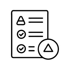 Poster - Checklist with circle triangle icon for task management and project planning and to do list organization