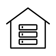 Poster - Smart home automation system icon for house control panel and technology interface vector illustration