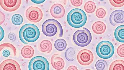 Poster - Colorful Swirl Pattern with Pink, Purple, and Blue Tones
