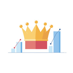 Poster - Gold Crown and Growth Charts Illustration