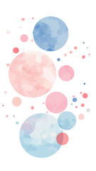 Poster - Minimalist Watercolor Bubbles in Soft Pastel Colors Vector Art for Design Projects