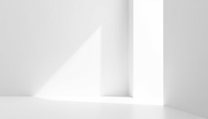 Wall Mural - Stark white backdrop, seamless and smooth surface, simple, studio