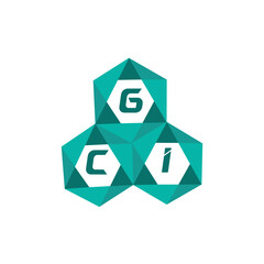 Poster - GCI creative minimalist letter logo. GCI unique vector initials alphabet letter logo design