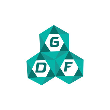 GDF creative minimalist letter logo. GDF unique vector initials alphabet letter logo design