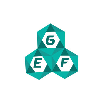GEF creative minimalist letter logo. GEF unique vector initials alphabet letter logo design
